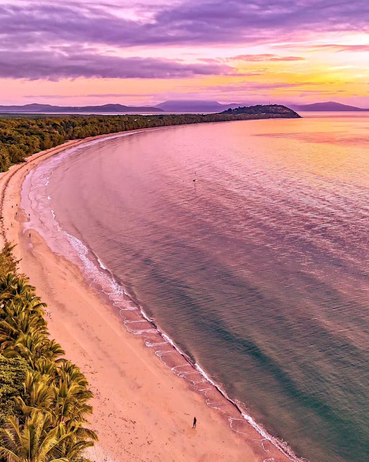 The view from above at Four Mile Beach, Port Douglas.