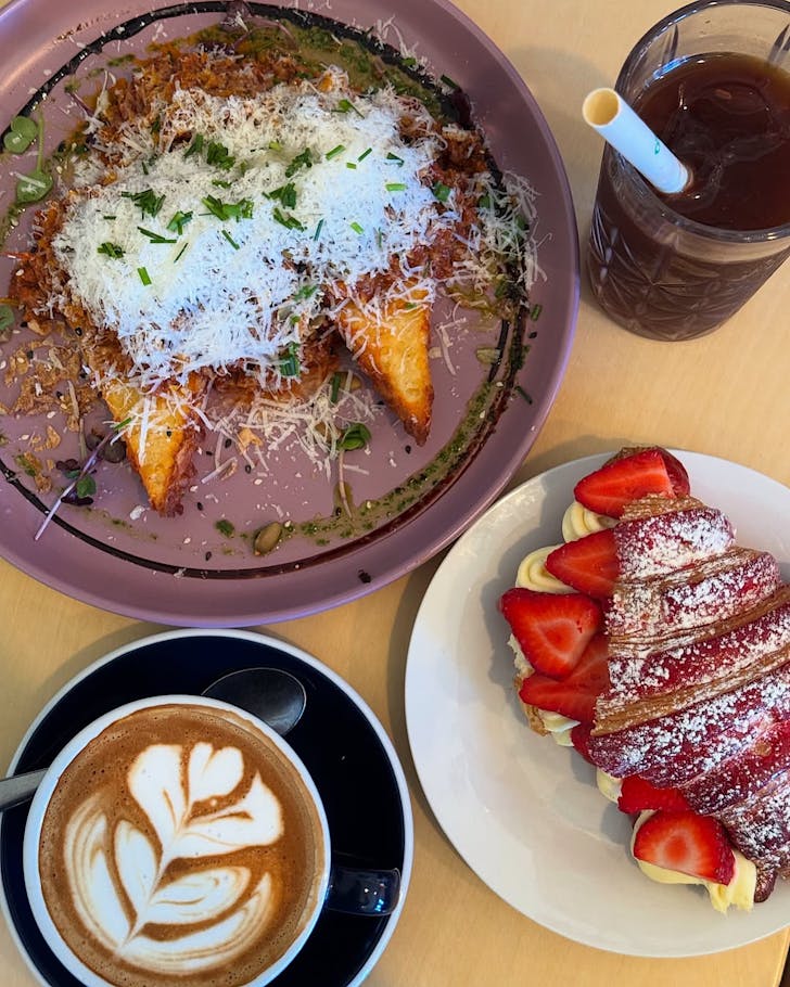 An array of delicious-looking breakfast options from Hill House Cafe.