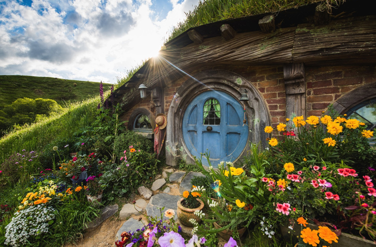 A hobbit house at Hobbiton, close to Hamilton.