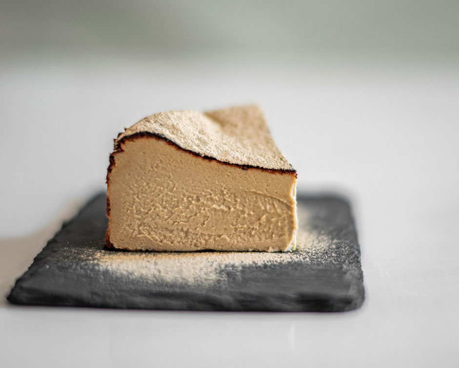 a hojicha cheesecake from 15cenchi in Sydney