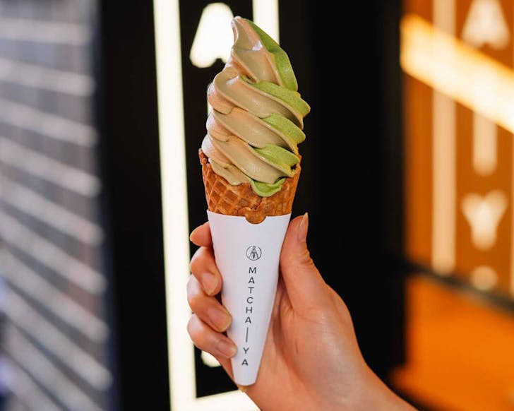 Hojicha soft serve from Matcha Ya in Sydney