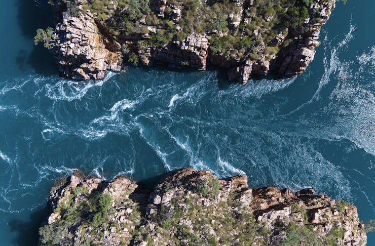 view from above of Horizontal Falls