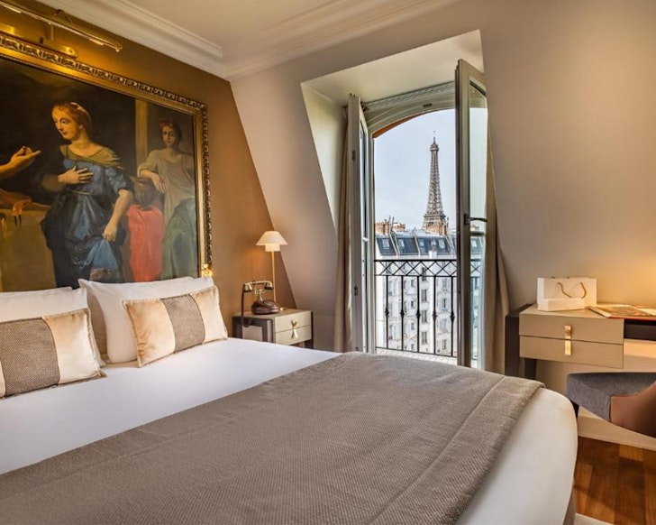 Hotel Le Walt Paris Eiffel Tower views from the suite