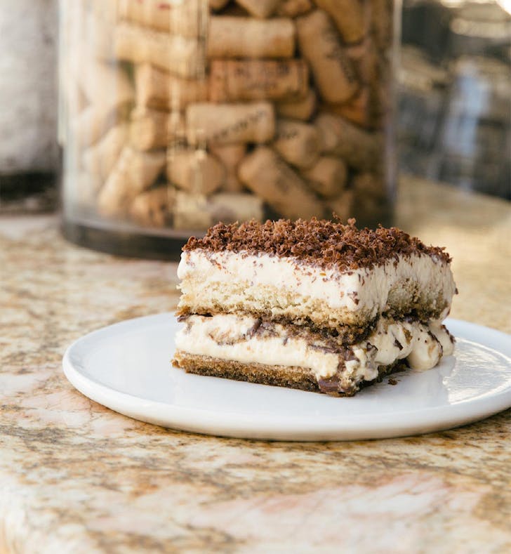 a plate of tiramisu