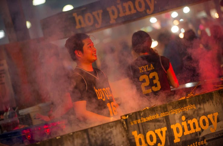 The Hoy Pinoy stall at the Night Noodle Markets. 