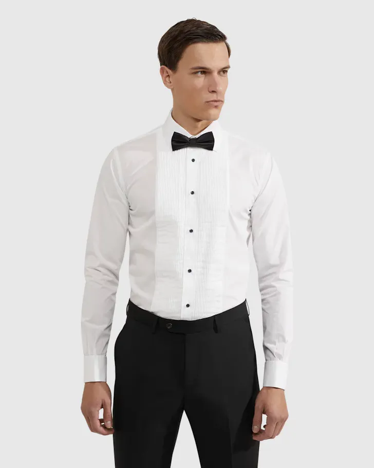 Pleated white shirt