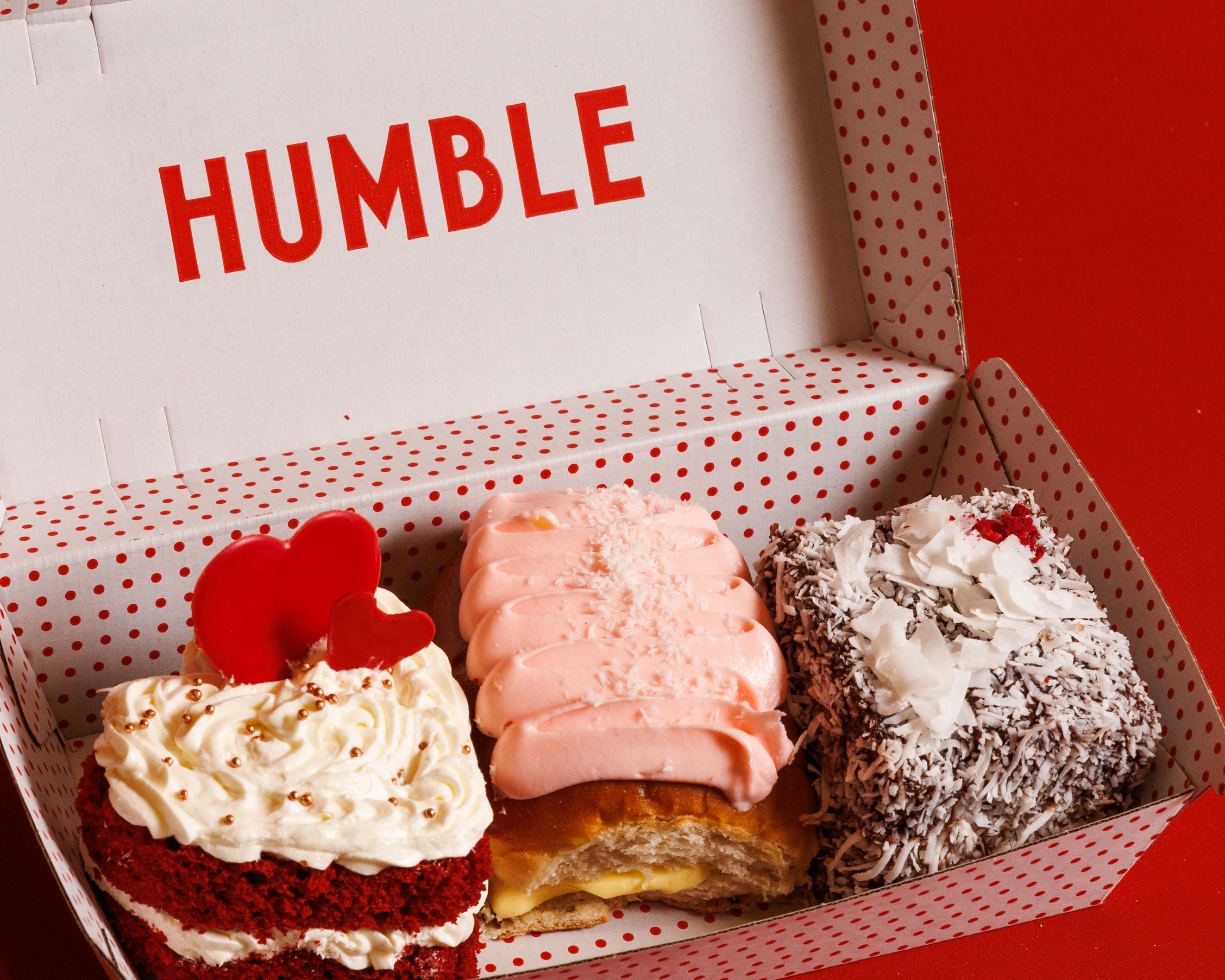 Valentine's day sydney humble bakery lamingtons