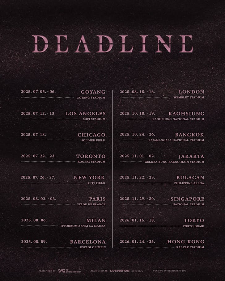 Blackpink tour dates
