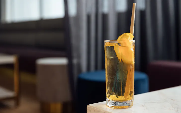 an aperol soda cocktail
