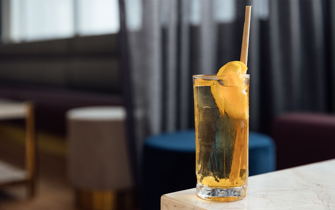 an aperol soda cocktail