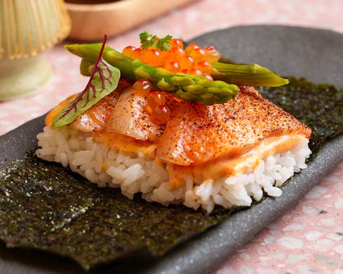 DIY open handed sushi roll from issho a japanese cafe, matcha speciality store and dessert house in sydney