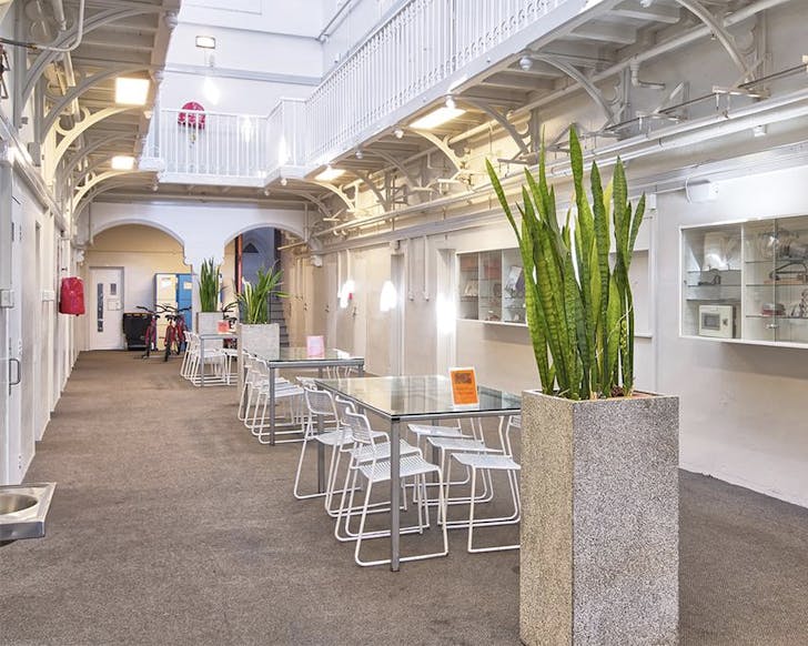 The interior of the Jailhouse accommodation in Christchurch.