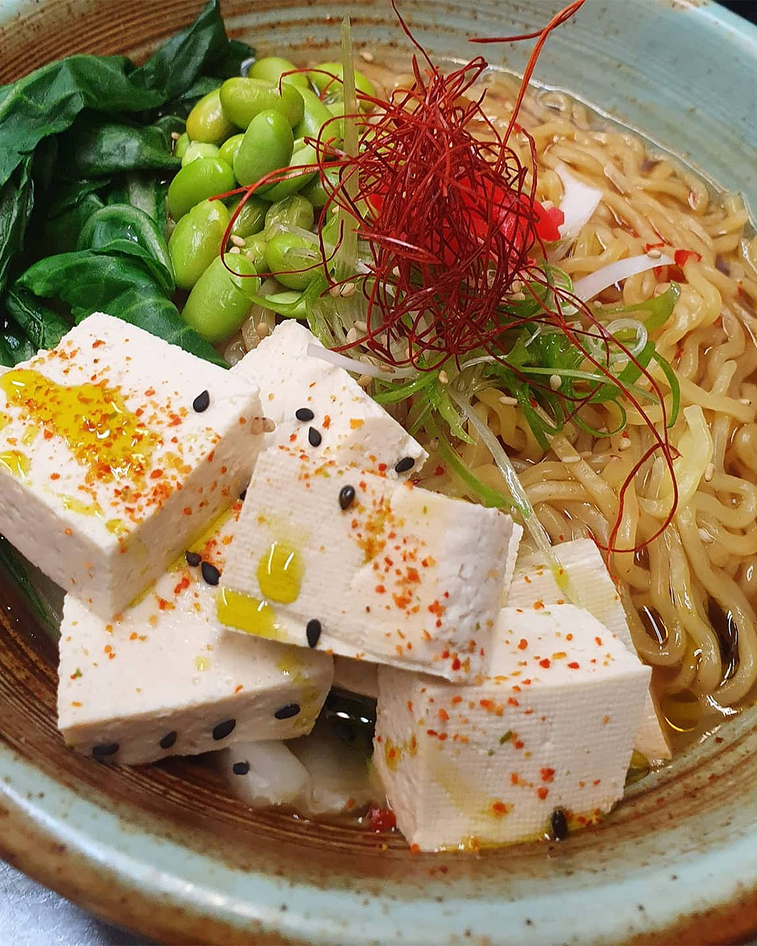 The Vegan spicy miso tofu ramen at Jizo Japanese Restaurant