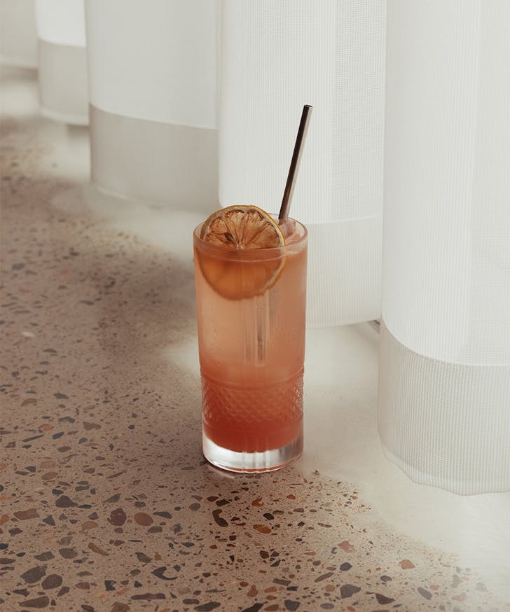 a peachy cocktail