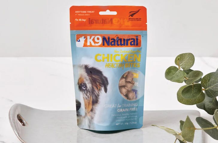 front of k9 treat packet