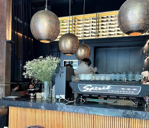 The espresso machine at Kahii Kissaten Sydney. 