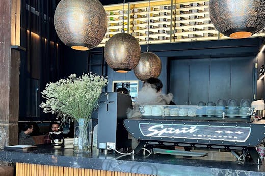 The espresso machine at Kahii Kissaten Sydney.