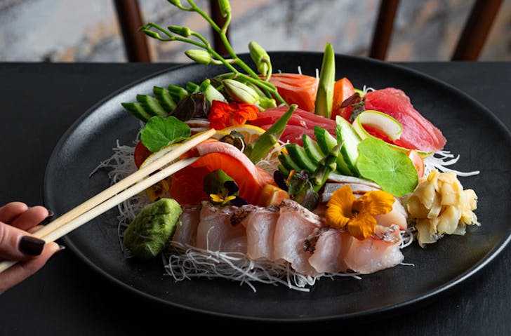 A sashimi platter from Kaiza Izakya. 