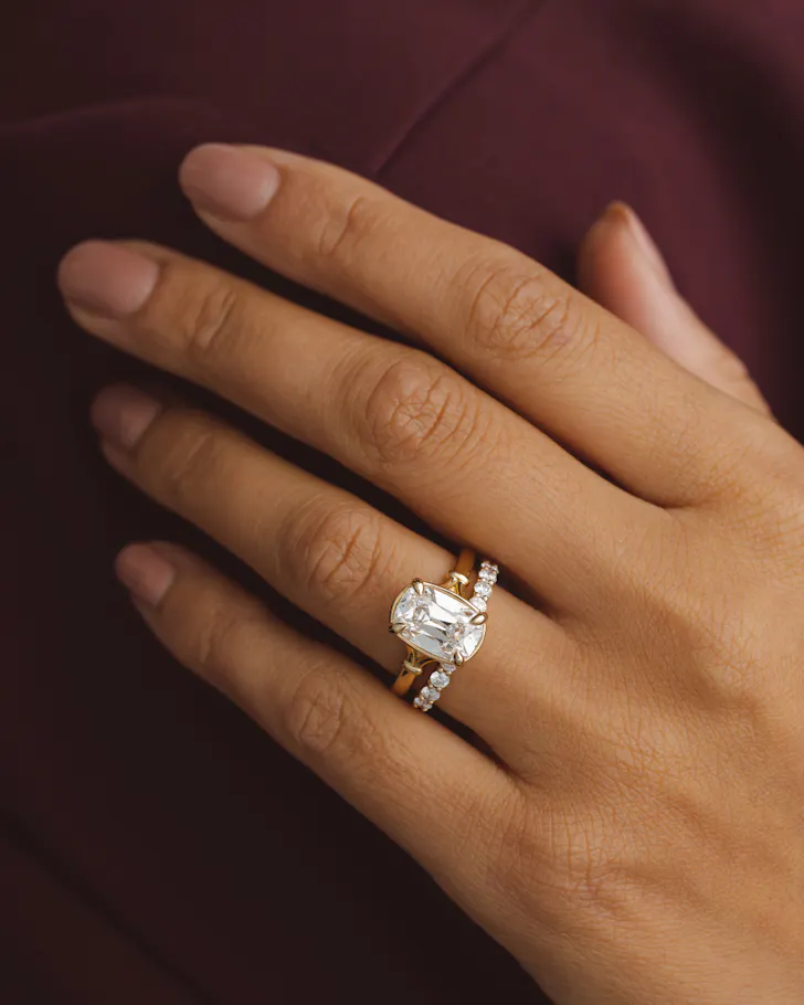 old mine cut diamond engagement ring