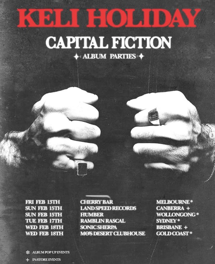 Poster with show times.