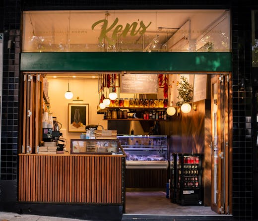 The front window of Ken's Continental sandwich shop in Potts Point
