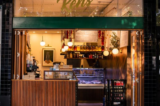 The front window of Ken's Continental sandwich shop in Potts Point