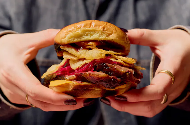 fancy hanks firemasters brisket sandwich