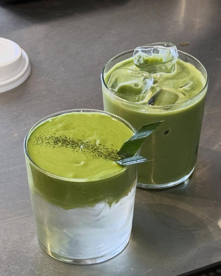 Khanom House iced matcha