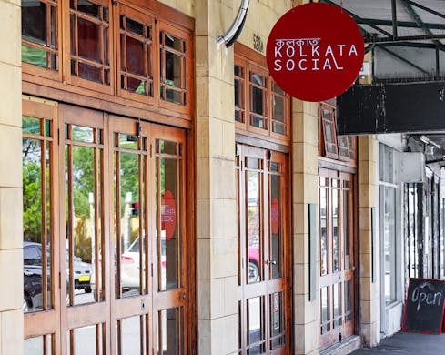 exterior of kolkata social, a sydney bengali indian restaurant in newtown on king street 