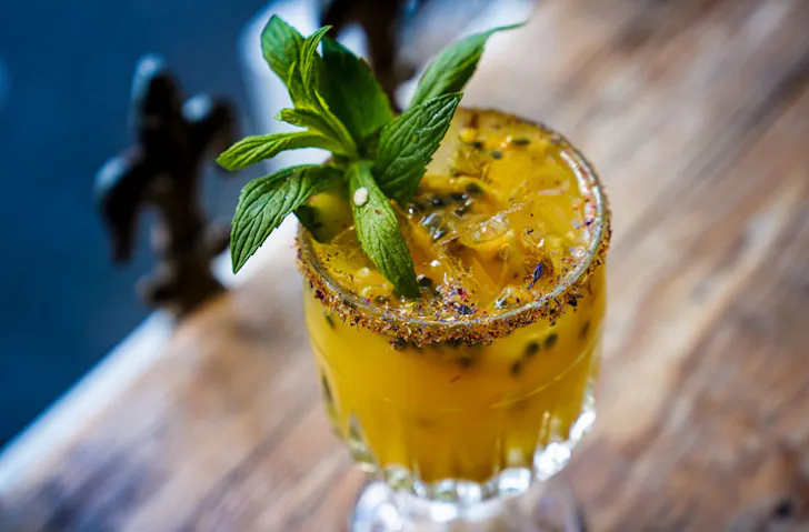 A passionfruit margarita from La Farmacia in Sydney. 