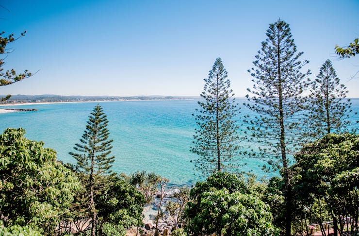 A scenic image of the ocean at Coolangatta on the Gold Coast.