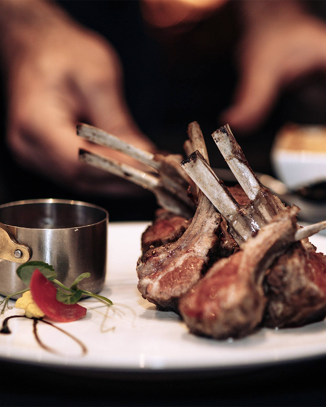 The mouthwatering lamb ribs at Botswana Butchery.