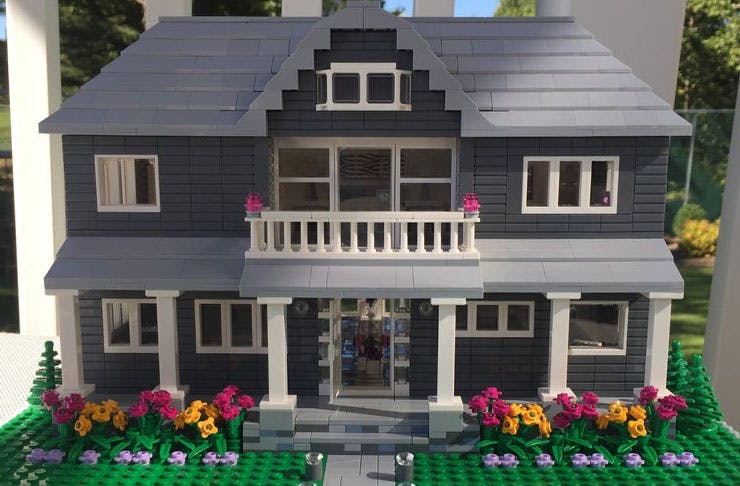 Order LEGO house on Etsy