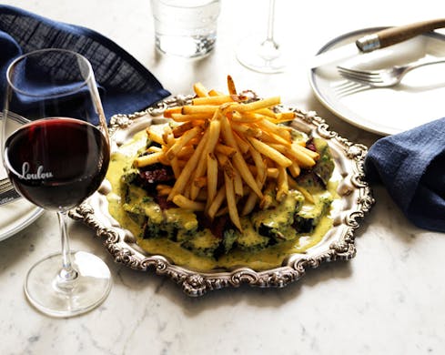 plate of fries at loulou bistro martin place sydney