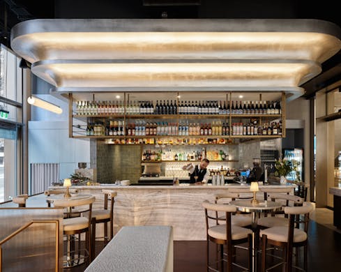 bar area at loulou bistro martin place sydney