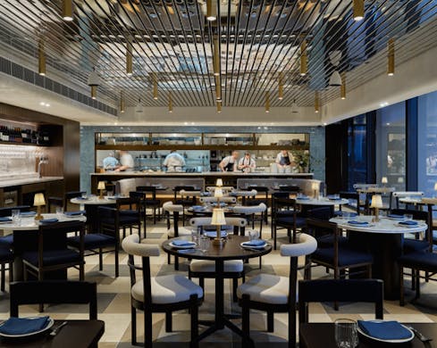 dining room at loulou bistro martin place sydney