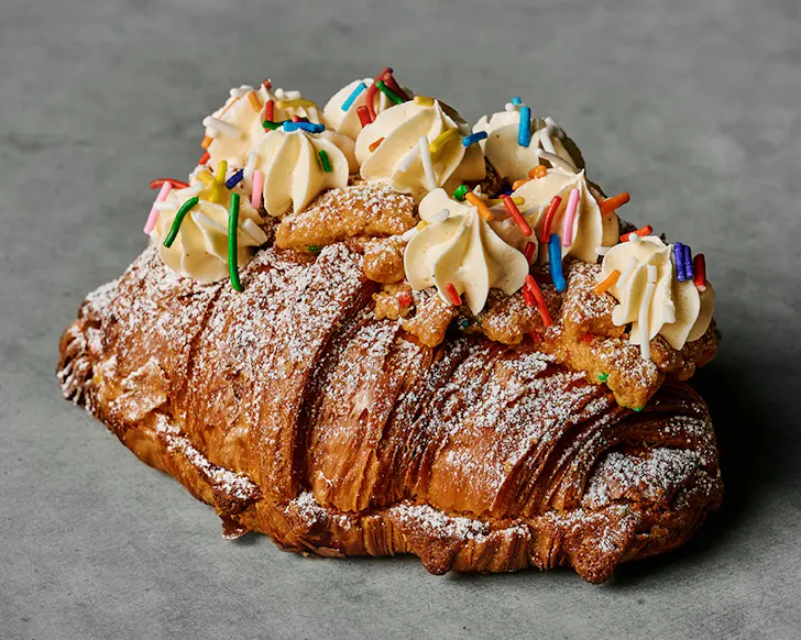 lune croissanterie sydney cbd cafe bakery birthday cake croissant