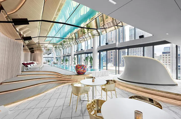 The pool at W Melbourne one of the best luxury Melbourne hotels