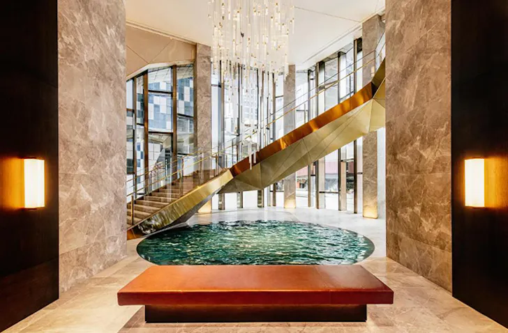One of the pools at The Ritz-Carlton one of the best luxury Melbourne hotels