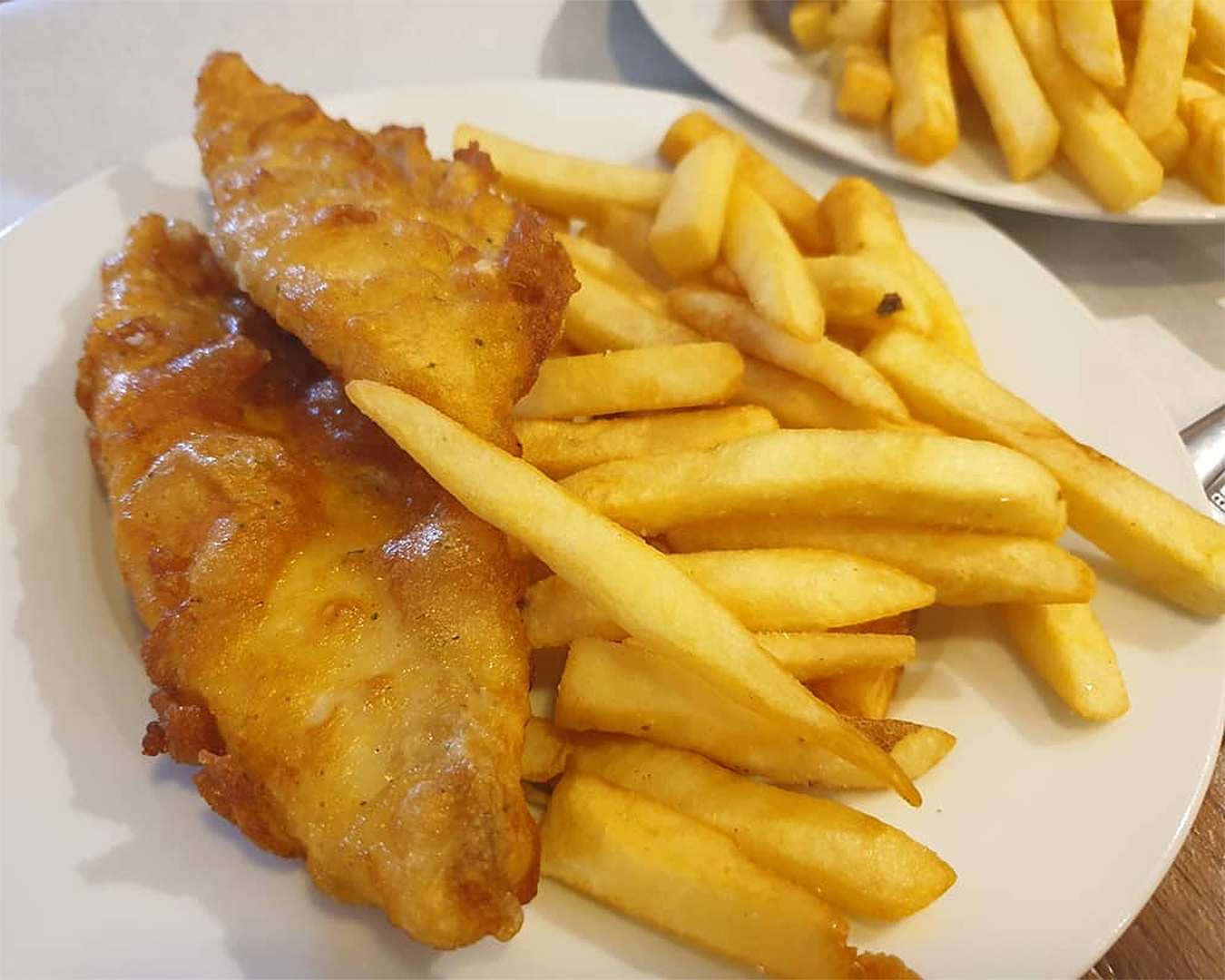 Fresh fish and chips from Mag's