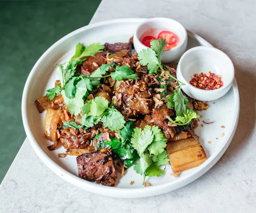 a plate of pad see ew