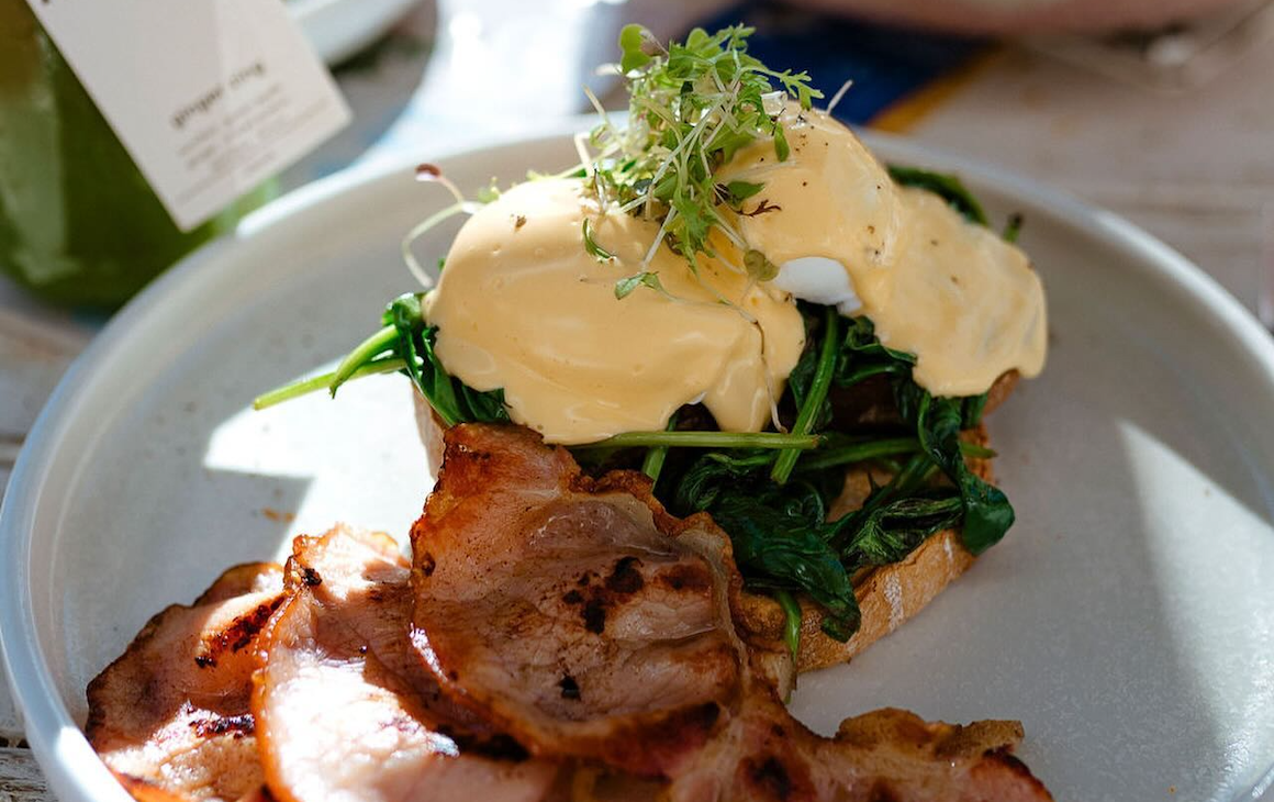 Eggs Benedict from Mataya Eatery in Mandurah 