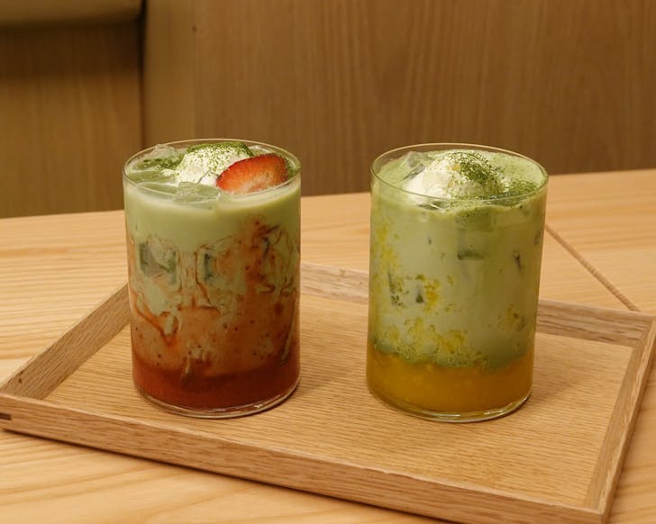 matcha ya sydney iced strawberry matcha latte