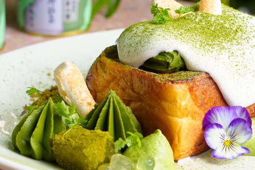 french toast from issho a japanese cafe and dessert house in haymarket japanese that does some of the best matcha in sydney