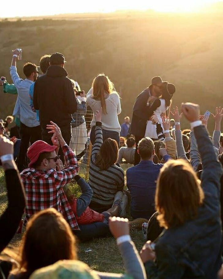 meredith music festival 2025 crowds gather on a hill