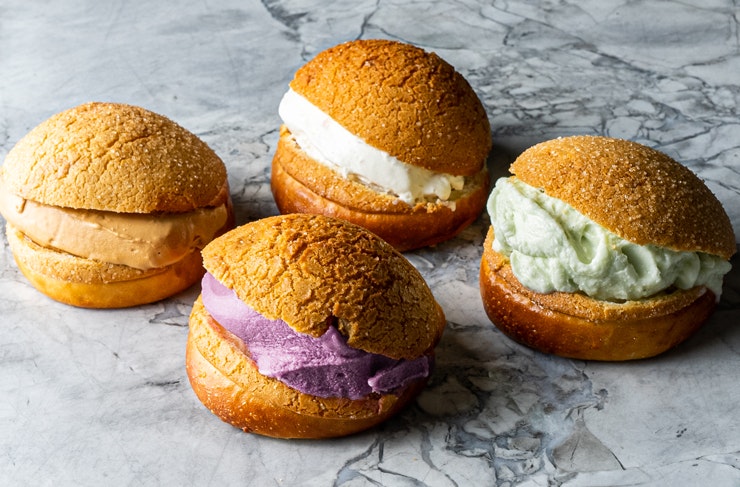 Gelato sandwiches