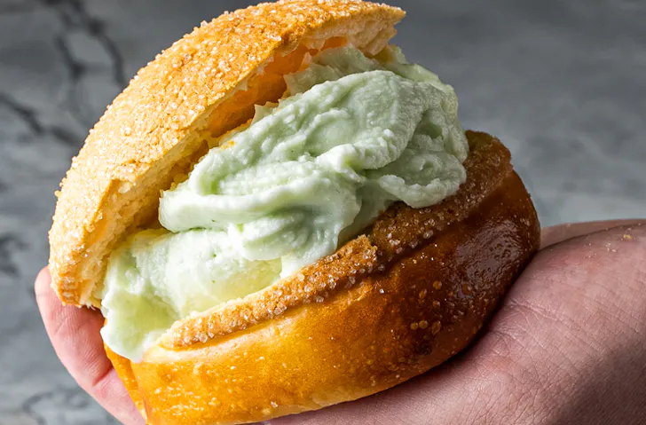 A gelato sandwich