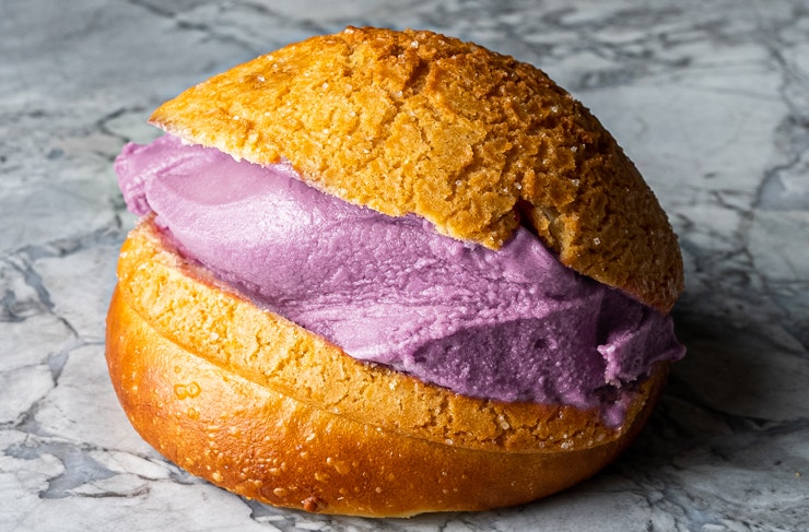 A gelato sandwich