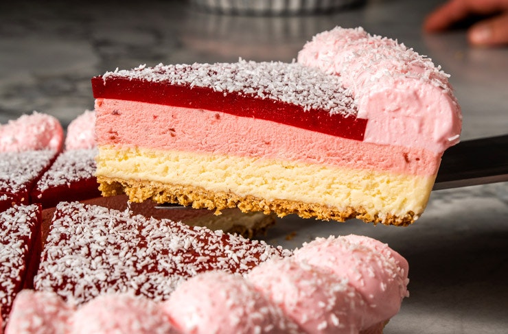 A slice of Messina Iced Vovo Bavarian