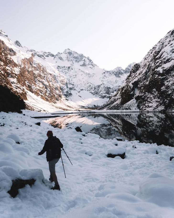 Milford Sound snowed in for the winter months